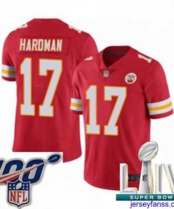 Exclusive 2020 Super Bowl LIV Kansas City Chiefs #17 Mecole Hardman Red Team Color Vapor Untouchable Limited Player Football Jersey