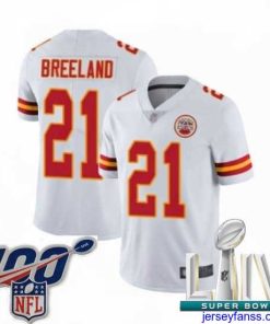 Exclusive 2020 Super Bowl LIV Kansas City Chiefs #21 Bashaud Breeland White Vapor Untouchable Limited Player Football Jersey