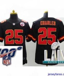 Amazing 2020 Super Bowl LIV Kansas City Chiefs #25 Jamaal Charles Black Team Color Vapor Untouchable Limited Player Football Jersey