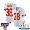 Exclusive 2020 Super Bowl LIV Kansas City Chiefs #38 Dontae Johnson White Vapor Untouchable Limited Player Football Jersey