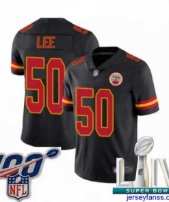 Stylish 2020 Super Bowl LIV Kansas City Chiefs #50 Darron Lee Limited Black Rush Vapor Untouchable Football Jersey