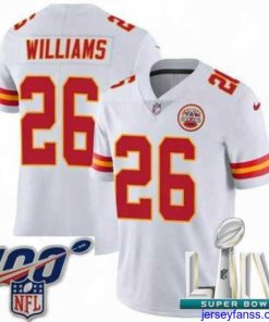 Fantastic 2020 Super Bowl LIV Nike Kansas City Chiefs #26 Damien Williams White Vapor Untouchable Limited Player NFL Jersey