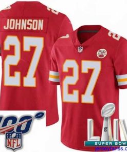 Premium 2020 Super Bowl LIV Nike Kansas City Chiefs #27 Larry Johnson Red Team Color Vapor Untouchable Limited Player NFL Jersey
