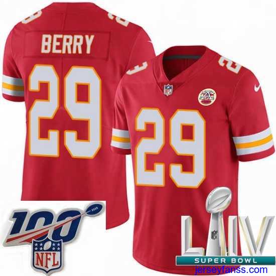 Fantastic 2020 Super Bowl LIV Nike Kansas City Chiefs #29 Eric Berry Red Team Color Vapor Untouchable Limited Player NFL Jersey