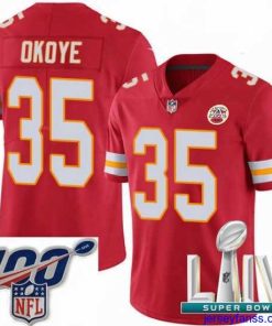 Premium 2020 Super Bowl LIV Nike Kansas City Chiefs #35 Christian Okoye Red Team Color Vapor Untouchable Limited Player NFL Jersey