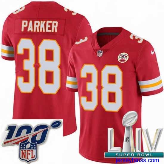 Gorgeous 2020 Super Bowl LIV Nike Kansas City Chiefs #38 Ron Parker Red Team Color Vapor Untouchable Limited Player NFL Jersey
