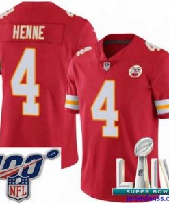 Amazing 2020 Super Bowl LIV Nike Kansas City Chiefs #4 Chad Henne Red Team Color Vapor Untouchable Limited Player NFL Jersey