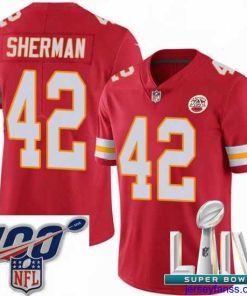 Gorgeous 2020 Super Bowl LIV Nike Kansas City Chiefs #42 Anthony Sherman Red Team Color Vapor Untouchable Limited Player NFL Jersey