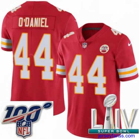 Premium 2020 Super Bowl LIV Nike Kansas City Chiefs #44 Dorian O'Daniel Red Team Color Vapor Untouchable Limited Player NFL Jersey