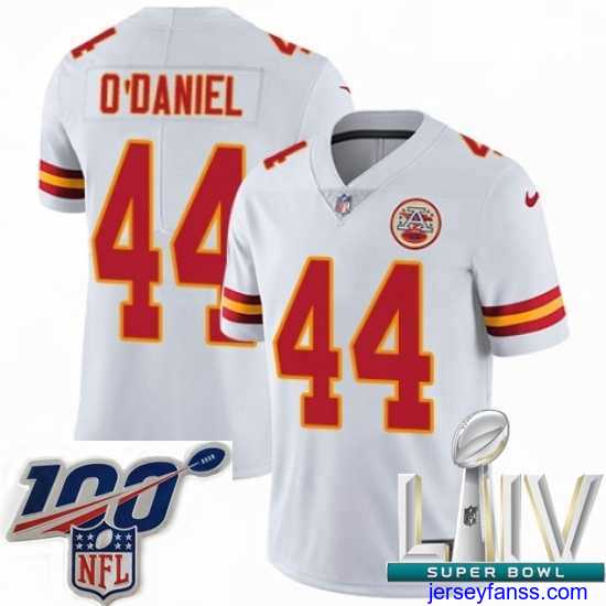 Exclusive 2020 Super Bowl LIV Nike Kansas City Chiefs #44 Dorian O'Daniel White Vapor Untouchable Limited Player NFL Jersey