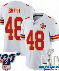 Stylish 2020 Super Bowl LIV Nike Kansas City Chiefs #48 Terrance Smith White Vapor Untouchable Limited Player NFL Jersey