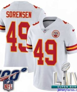 Outstanding 2020 Super Bowl LIV Nike Kansas City Chiefs #49 Daniel Sorensen White Vapor Untouchable Limited Player NFL Jersey