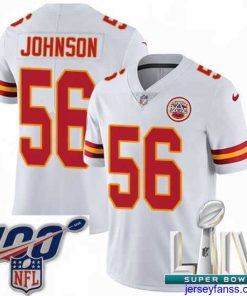 Premium 2020 Super Bowl LIV Nike Kansas City Chiefs #56 Derrick Johnson White Vapor Untouchable Limited Player NFL Jersey