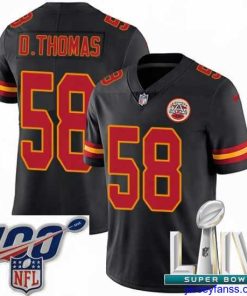 Outstanding 2020 Super Bowl LIV Nike Kansas City Chiefs #58 Derrick Thomas Limited Black Rush Vapor Untouchable NFL Jersey