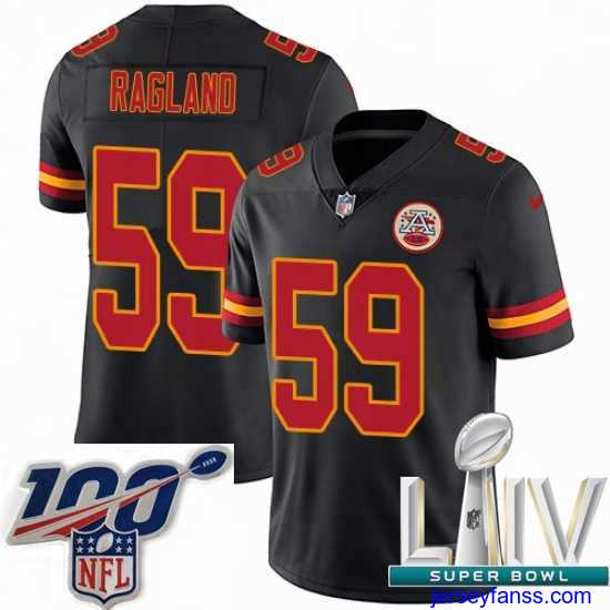 Exclusive 2020 Super Bowl LIV Nike Kansas City Chiefs #59 Reggie Ragland Limited Black Rush Vapor Untouchable NFL Jersey