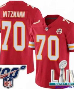 Impressive 2020 Super Bowl LIV Nike Kansas City Chiefs #70 Bryan Witzmann Red Team Color Vapor Untouchable Limited Player NFL Jersey