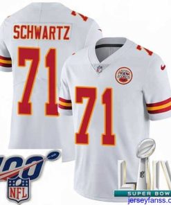 Amazing 2020 Super Bowl LIV Nike Kansas City Chiefs #71 Mitchell Schwartz White Vapor Untouchable Limited Player NFL Jersey