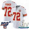 Stylish 2020 Super Bowl LIV Nike Kansas City Chiefs #72 Eric Fisher White Vapor Untouchable Limited Player NFL Jersey