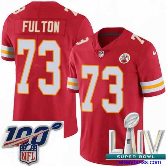 Gorgeous 2020 Super Bowl LIV Nike Kansas City Chiefs #73 Zach Fulton Red Team Color Vapor Untouchable Limited Player NFL Jersey