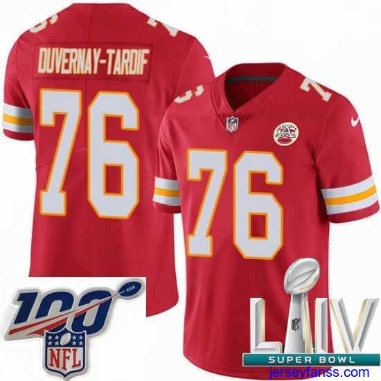 Impressive 2020 Super Bowl LIV Nike Kansas City Chiefs #76 Laurent Duvernay-Tardif Red Team Color Vapor Untouchable Limited Player NFL Jersey