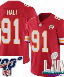Premium 2020 Super Bowl LIV Nike Kansas City Chiefs #91 Tamba Hali Red Team Color Vapor Untouchable Limited Player NFL Jersey