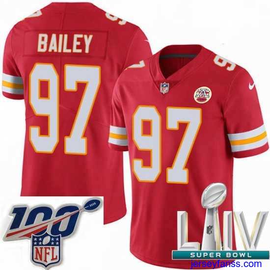 Stylish 2020 Super Bowl LIV Nike Kansas City Chiefs #97 Allen Bailey Red Team Color Vapor Untouchable Limited Player NFL Jersey