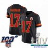 Amazing 2020 Super Bowl LIV Kansas City Chiefs #17 Mecole Hardman Limited Black Rush Vapor Untouchable Football Jersey