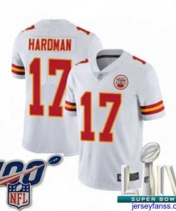 Stylish 2020 Super Bowl LIV Kansas City Chiefs #17 Mecole Hardman White Vapor Untouchable Limited Player Football Jersey