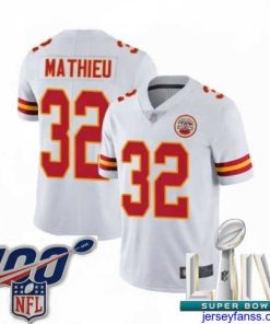 Premium 2020 Super Bowl LIV Kansas City Chiefs #32 Tyrann Mathieu White Vapor Untouchable Limited Player Football Jersey