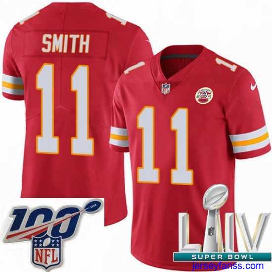 Fantastic 2020 Super Bowl LIV Nike Kansas City Chiefs #11 Alex Smith Red Team Color Vapor Untouchable Limited Player NFL Jersey