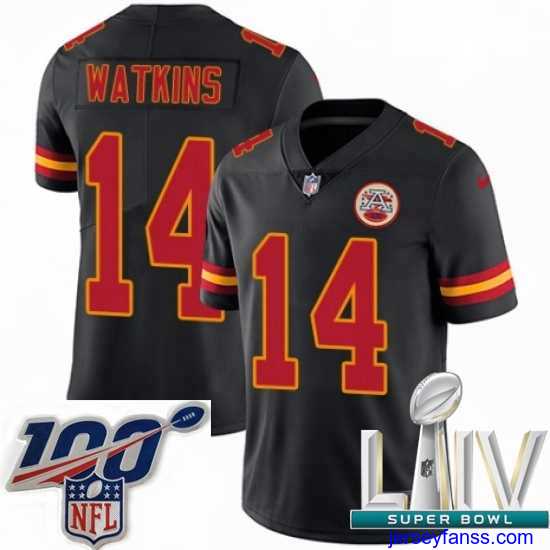 Outstanding 2020 Super Bowl LIV Nike Kansas City Chiefs #14 Sammy Watkins Limited Black Rush Vapor Untouchable NFL Jersey