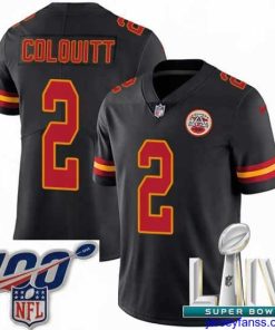 Stylish 2020 Super Bowl LIV Nike Kansas City Chiefs #2 Dustin Colquitt Limited Black Rush Vapor Untouchable NFL Jersey