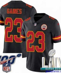 Premium 2020 Super Bowl LIV Nike Kansas City Chiefs #23 Phillip Gaines Limited Black Rush Vapor Untouchable NFL Jersey