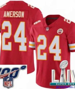 Gorgeous 2020 Super Bowl LIV Nike Kansas City Chiefs #24 David Amerson Red Team Color Vapor Untouchable Limited Player NFL Jersey