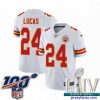 Exclusive 2020 Super Bowl LIV Nike Kansas City Chiefs #24 Jordan Lucas White Vapor Untouchable Limited Player NFL Jersey