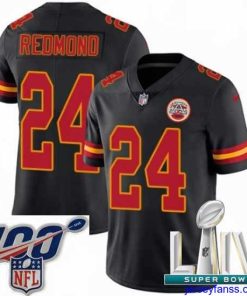 Outstanding 2020 Super Bowl LIV Nike Kansas City Chiefs #24 Will Redmond Limited Black Rush Vapor Untouchable NFL Jersey