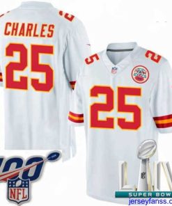Exclusive 2020 Super Bowl LIV Nike Kansas City Chiefs #25 Jamaal Charles White Vapor Untouchable Limited Player NFL Jersey