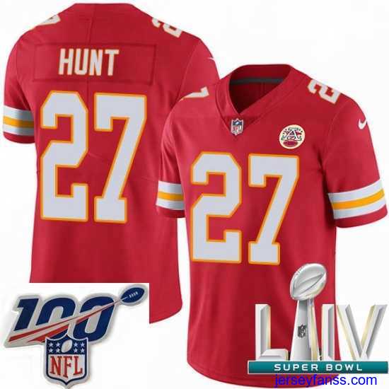 Amazing 2020 Super Bowl LIV Nike Kansas City Chiefs #27 Kareem Hunt Red Team Color Vapor Untouchable Limited Player NFL Jersey