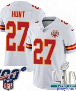 Exclusive 2020 Super Bowl LIV Nike Kansas City Chiefs #27 Kareem Hunt White Vapor Untouchable Limited Player NFL Jersey