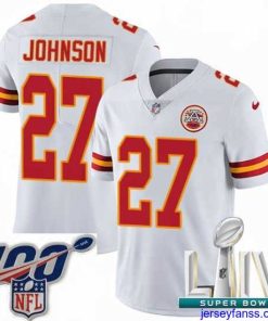 Fantastic 2020 Super Bowl LIV Nike Kansas City Chiefs #27 Larry Johnson White Vapor Untouchable Limited Player NFL Jersey