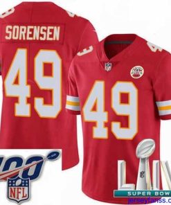 Outstanding 2020 Super Bowl LIV Nike Kansas City Chiefs #49 Daniel Sorensen Red Team Color Vapor Untouchable Limited Player NFL Jersey
