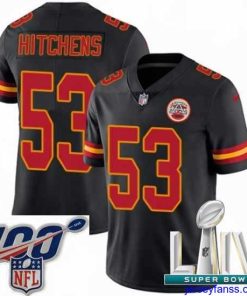 Exclusive 2020 Super Bowl LIV Nike Kansas City Chiefs #53 Anthony Hitchens Limited Black Rush Vapor Untouchable NFL Jersey