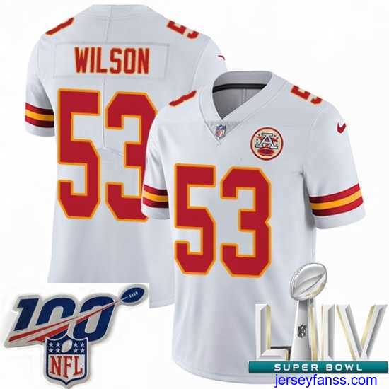 Premium 2020 Super Bowl LIV Nike Kansas City Chiefs #53 Ramik Wilson White Vapor Untouchable Limited Player NFL Jersey