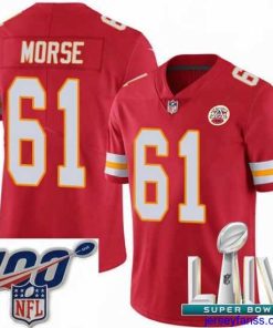 Gorgeous 2020 Super Bowl LIV Nike Kansas City Chiefs #61 Mitch Morse Red Team Color Vapor Untouchable Limited Player NFL Jersey