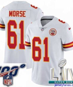 Outstanding 2020 Super Bowl LIV Nike Kansas City Chiefs #61 Mitch Morse White Vapor Untouchable Limited Player NFL Jersey