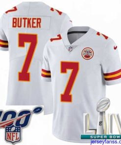 Stylish 2020 Super Bowl LIV Nike Kansas City Chiefs #7 Harrison Butker White Vapor Untouchable Limited Player NFL Jersey