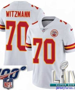 Premium 2020 Super Bowl LIV Nike Kansas City Chiefs #70 Bryan Witzmann White Vapor Untouchable Limited Player NFL Jersey