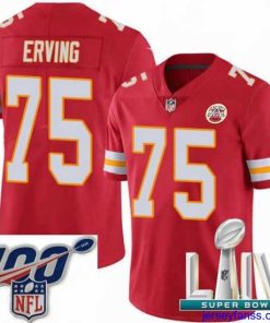 Impressive 2020 Super Bowl LIV Nike Kansas City Chiefs #75 Cameron Erving Red Team Color Vapor Untouchable Limited Player NFL Jersey