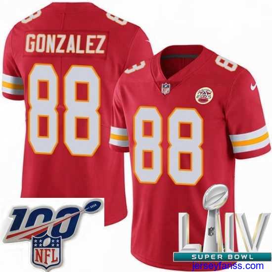 Stylish 2020 Super Bowl LIV Nike Kansas City Chiefs #88 Tony Gonzalez Red Team Color Vapor Untouchable Limited Player NFL Jersey