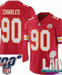 Stylish 2020 Super Bowl LIV Nike Kansas City Chiefs #90 Stefan Charles Red Team Color Vapor Untouchable Limited Player NFL Jersey